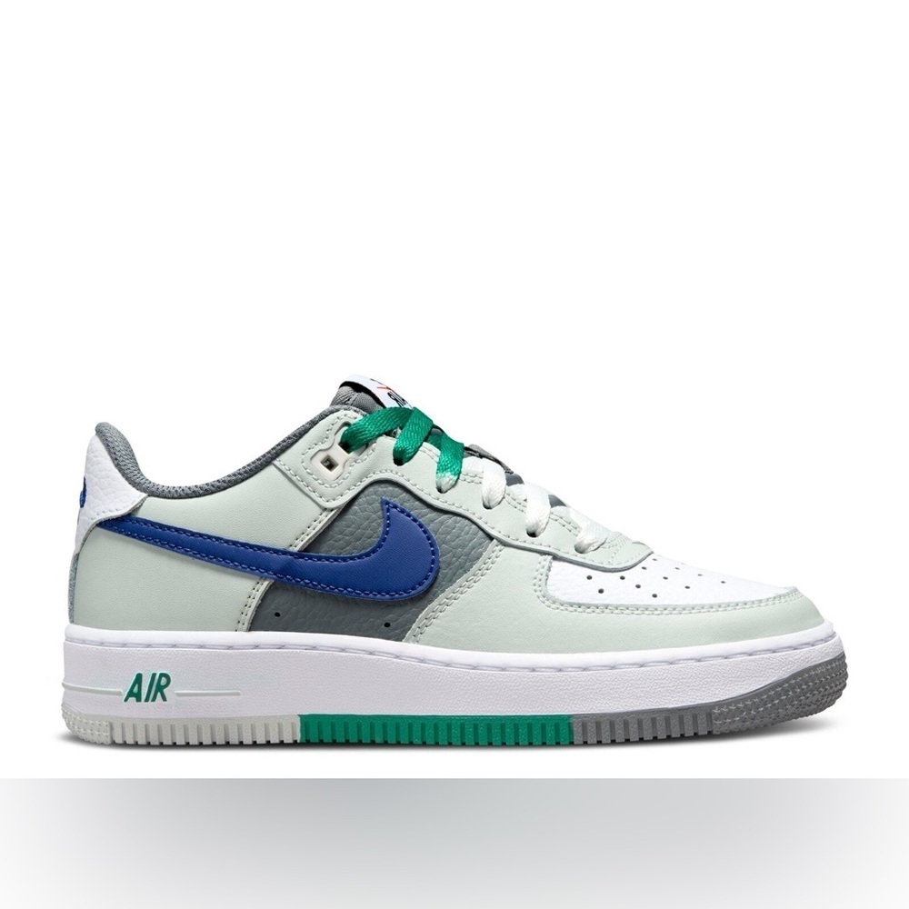 Big Kid's Nike Air Force 1 LV8 1 Light Silver/Deep Royal Blue - Sz 5.5y
